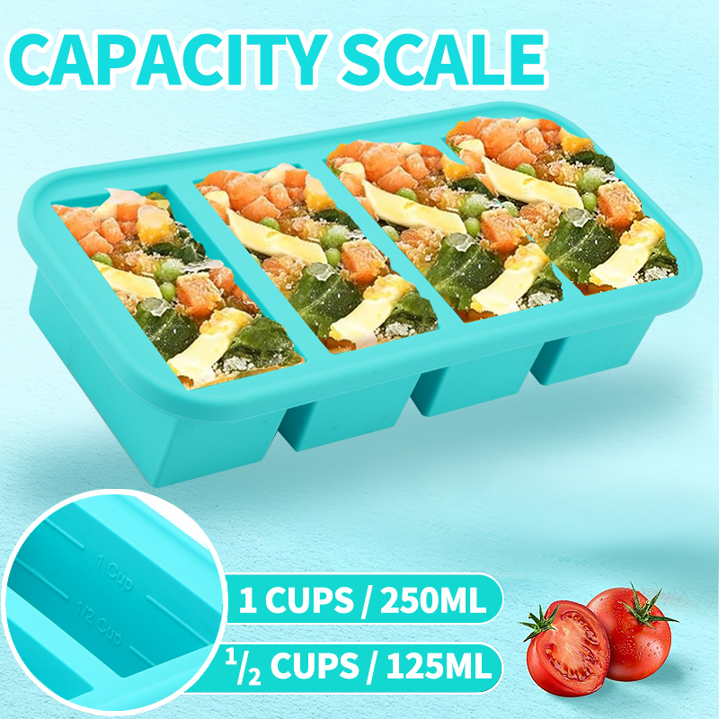 4 Covered Silicone Freezer Mol - огляд і ціна Meal Prep Template