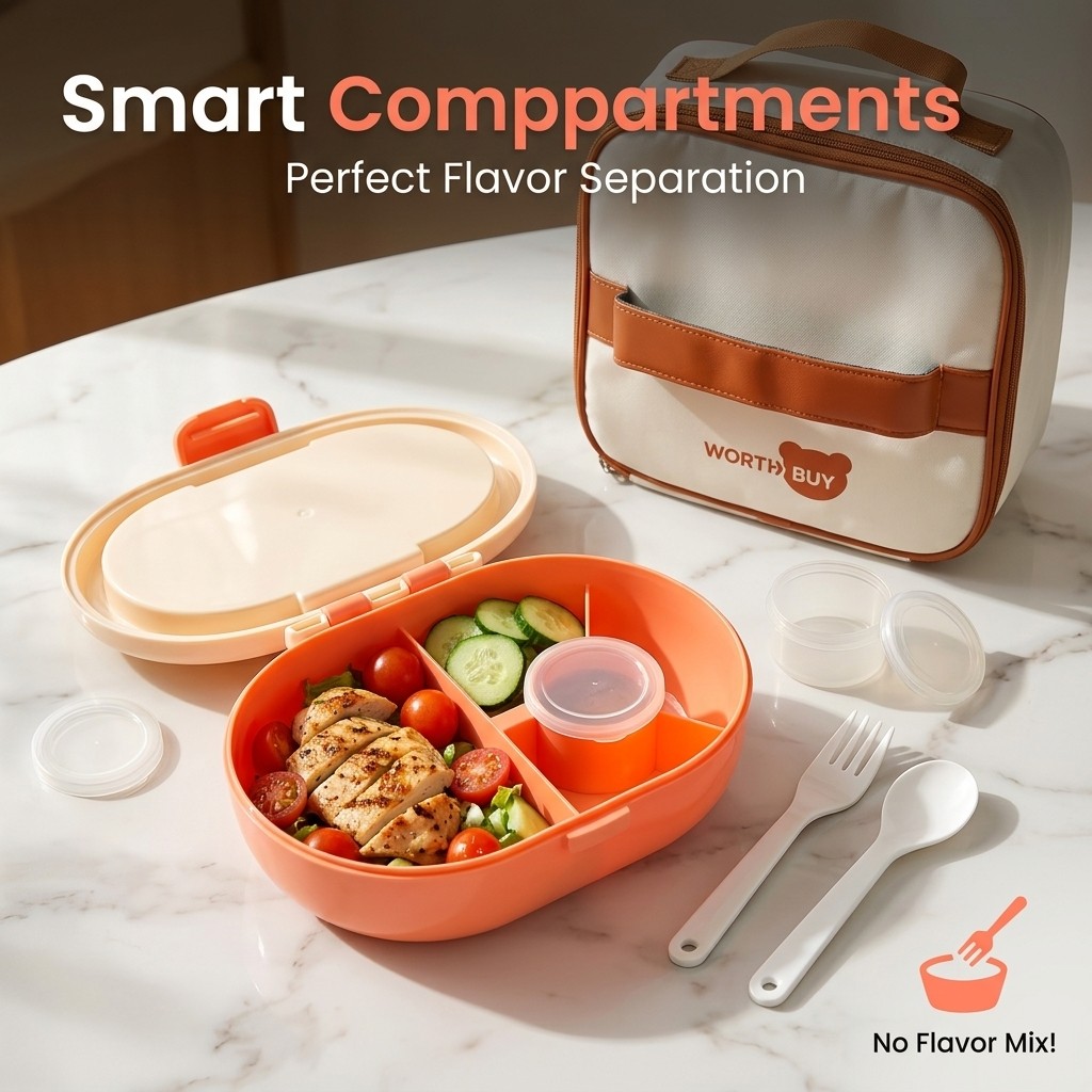 Leakproof Plastic Bento Lunch  - огляд і ціна Meal Prep Or Prep Meal