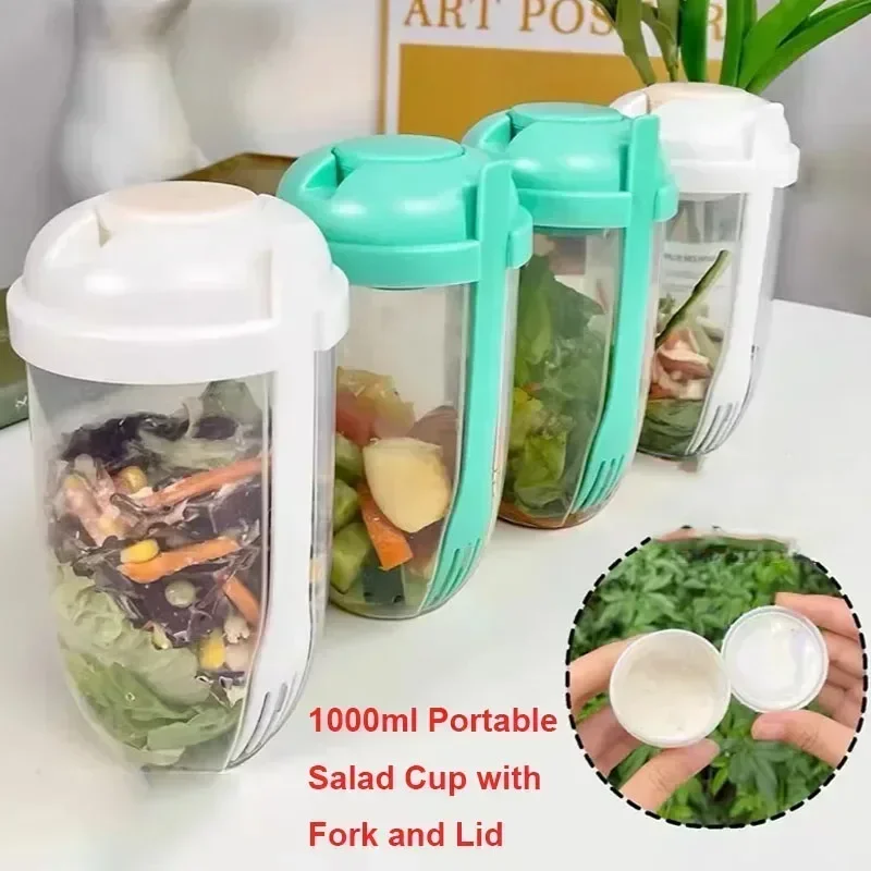 Portable Salad Bowl with Lid a - огляд і ціна Meal Prep Bowl