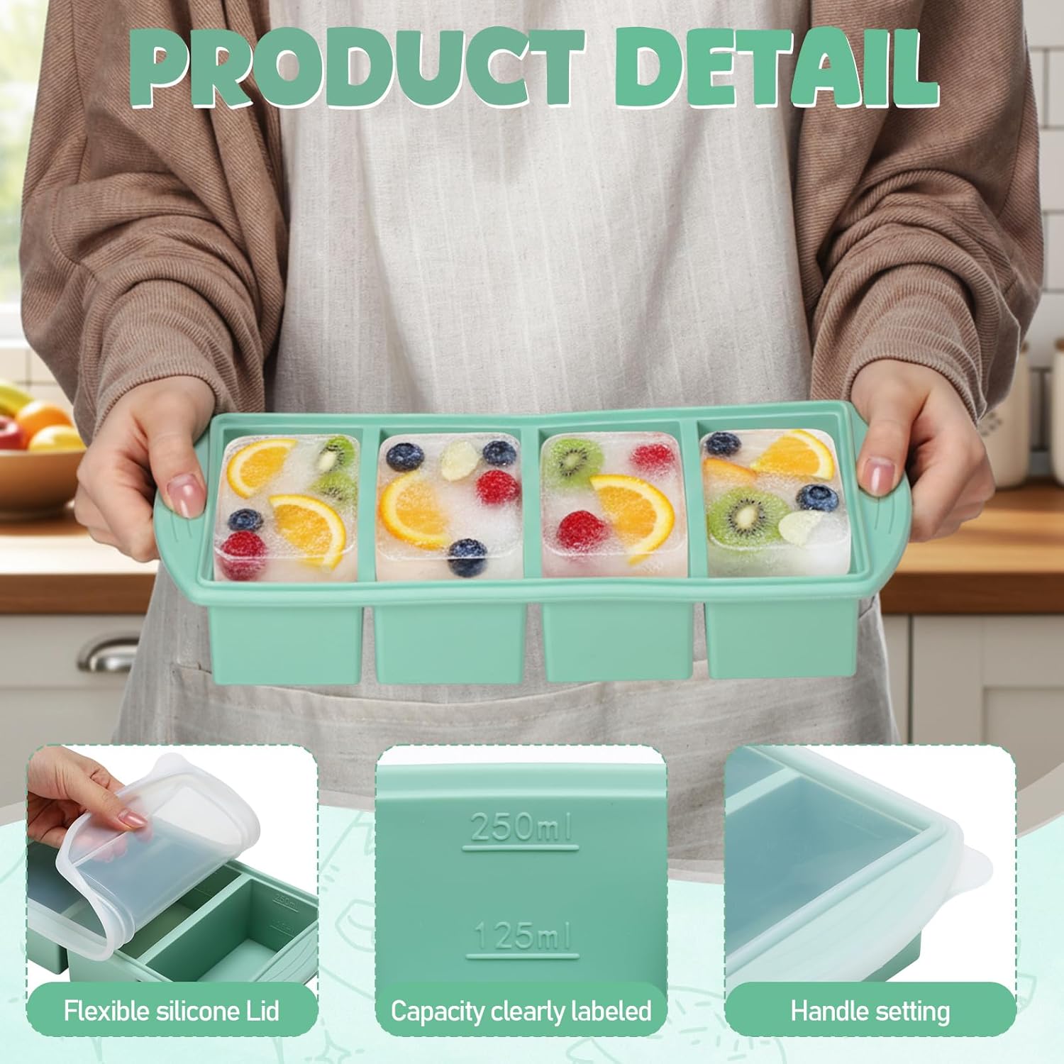 Silicone Freezer Tray with Lid - огляд і ціна Meal Prep Template