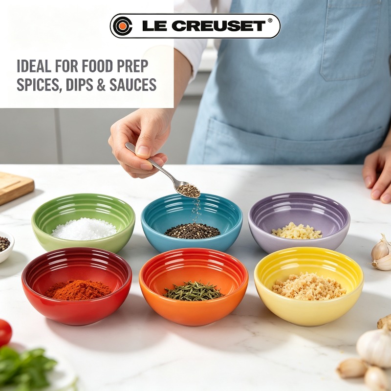 Le Creuset 6-Piece 2oz Stonewa - огляд і ціна Meal Prep Kitchen